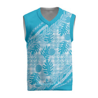 Hawaii Breadfruit Palaka Christmas Knitted V-Neck Vest Polu Maile Lei - Polynesian Pride