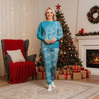Hawaii Breadfruit Palaka Christmas Pajama Set Polu Maile Lei - Polynesian Pride