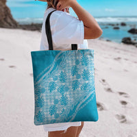 Hawaii Breadfruit Palaka Tote Bag Polu Maile Lei - Polynesian Pride