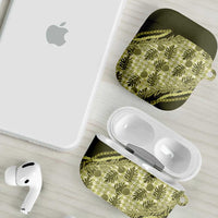 Hawaii Breadfruit Palaka AirPods Case Omaomao Maile Lei - Polynesian Pride