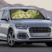 Hawaii Breadfruit Palaka Auto Sun Shade Omaomao Maile Lei - Polynesian Pride