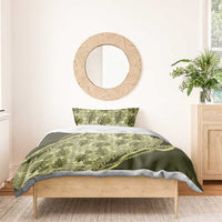 Hawaii Breadfruit Palaka Bedding Set Omaomao Maile Lei - Polynesian Pride