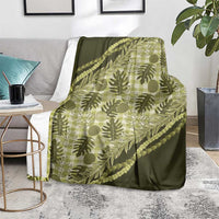 Hawaii Breadfruit Palaka Blanket Omaomao Maile Lei - Polynesian Pride