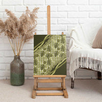 Hawaii Breadfruit Palaka Canvas Wall Art Omaomao Maile Lei - Polynesian Pride