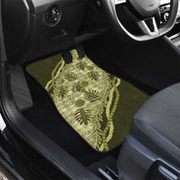 Hawaii Breadfruit Palaka Car Mats Omaomao Maile Lei - Polynesian Pride