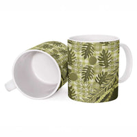 Hawaii Breadfruit Palaka Ceramic Mug Omaomao Maile Lei - Polynesian Pride
