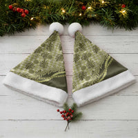 Hawaii Breadfruit Palaka Christmas Santa Hat Omaomao Maile Lei - Polynesian Pride