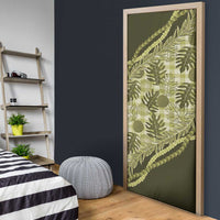 Hawaii Breadfruit Palaka Door Cover Omaomao Maile Lei - Polynesian Pride