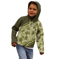 Hawaii Breadfruit Palaka Kid Hoodie Omaomao Maile Lei - Polynesian Pride