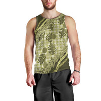 Hawaii Breadfruit Palaka Men Tank Top Omaomao Maile Lei - Polynesian Pride