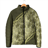 Hawaii Breadfruit Palaka Padded Jacket Omaomao Maile Lei - Polynesian Pride