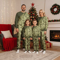Hawaii Breadfruit Palaka Christmas Pajama Set Omaomao Maile Lei - Polynesian Pride