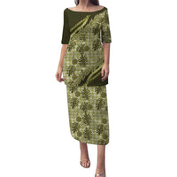 Hawaii Breadfruit Palaka Puletasi Omaomao Maile Lei - Polynesian Pride