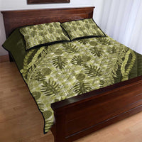 Hawaii Breadfruit Palaka Quilt Bed Set Omaomao Maile Lei - Polynesian Pride