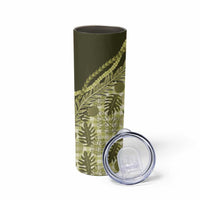 Hawaii Breadfruit Palaka Skinny Tumbler Omaomao Maile Lei - Polynesian Pride