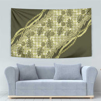 Hawaii Breadfruit Palaka Tapestry Omaomao Maile Lei - Polynesian Pride