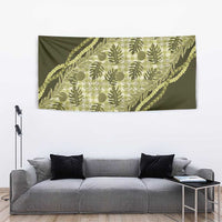 Hawaii Breadfruit Palaka Tapestry Omaomao Maile Lei - Polynesian Pride