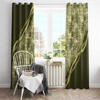 Hawaii Breadfruit Palaka Window Curtain Omaomao Maile Lei - Polynesian Pride