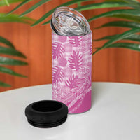 Hawaii Breadfruit Palaka 4 in 1 Can Cooler Tumbler Omaomao Ulaula Maile Lei - Polynesian Pride
