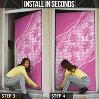 Hawaii Breadfruit Palaka Door Cover Omaomao Ulaula Maile Lei - Polynesian Pride