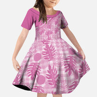 Hawaii Breadfruit Palaka Family Matching Long Sleeve Bodycon Dress and Hawaiian Shirt Omaomao Ulaula Maile Lei - Polynesian Pride