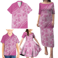 Hawaii Breadfruit Palaka Family Matching Puletasi and Hawaiian Shirt Omaomao Ulaula Maile Lei LT9 - Polynesian Pride