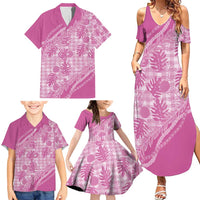 Hawaii Breadfruit Palaka Family Matching Summer Maxi Dress and Hawaiian Shirt Omaomao Ulaula Maile Lei LT9 - Polynesian Pride