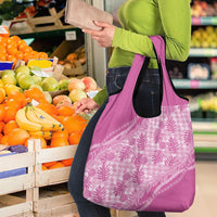 Hawaii Breadfruit Palaka Grocery Bag Omaomao Ulaula Maile Lei - Polynesian Pride