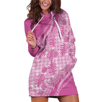 Hawaii Breadfruit Palaka Hoodie Dress Omaomao Ulaula Maile Lei - Polynesian Pride