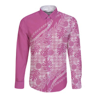 Hawaii Breadfruit Palaka Long Sleeve Button Shirt Omaomao Ulaula Maile Lei - Polynesian Pride