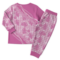 Hawaii Breadfruit Palaka Christmas Pajama Set Omaomao Ulaula Maile Lei - Polynesian Pride