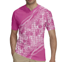 Hawaii Breadfruit Palaka Rugby Jersey Omaomao Ulaula Maile Lei - Polynesian Pride