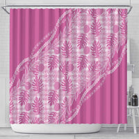 Hawaii Breadfruit Palaka Shower Curtain Omaomao Ulaula Maile Lei - Polynesian Pride