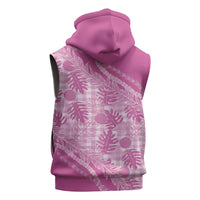 Hawaii Breadfruit Palaka Sleeveless Zip Hoodie Omaomao Ulaula Maile Lei - Polynesian Pride