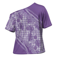 Hawaii Breadfruit Palaka Cross Shoulder Shirt Poni Maile Lei LT9 - Polynesian Pride