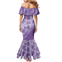 Hawaii Breadfruit Palaka Family Matching Mermaid Dress and Hawaiian Shirt Poni Maile Lei LT9 - Polynesian Pride