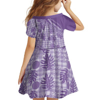 Hawaii Breadfruit Palaka Family Matching Off The Shoulder Long Sleeve Dress and Hawaiian Shirt Poni Maile Lei - Polynesian Pride