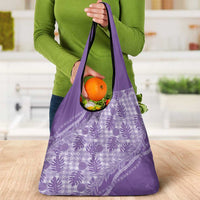 Hawaii Breadfruit Palaka Grocery Bag Poni Maile Lei - Polynesian Pride
