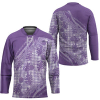 Hawaii Breadfruit Palaka Hockey Jersey Poni Maile Lei - Polynesian Pride