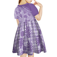 Hawaii Breadfruit Palaka Kid Short Sleeve Dress Poni Maile Lei - Polynesian Pride