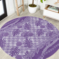 Hawaii Breadfruit Palaka Round Carpet Poni Maile Lei - Polynesian Pride
