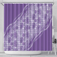 Hawaii Breadfruit Palaka Shower Curtain Poni Maile Lei - Polynesian Pride