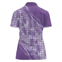Hawaii Breadfruit Palaka Women Polo Shirt Poni Maile Lei LT9 - Polynesian Pride