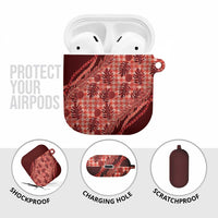 Hawaii Breadfruit Palaka AirPods Case Ulaula Maile Lei - Polynesian Pride