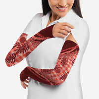 Hawaii Breadfruit Palaka Arm Sleeves Ulaula Maile Lei - Polynesian Pride
