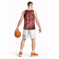 Hawaii Breadfruit Palaka Basketball Jersey Ulaula Maile Lei - Polynesian Pride