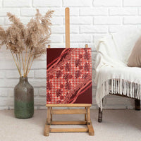 Hawaii Breadfruit Palaka Canvas Wall Art Ulaula Maile Lei - Polynesian Pride