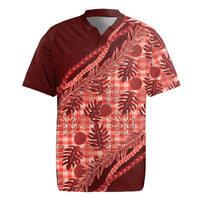 Hawaii Breadfruit Palaka Rugby Jersey Ulaula Maile Lei - Polynesian Pride