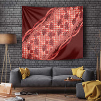 Hawaii Breadfruit Palaka Tapestry Ulaula Maile Lei - Polynesian Pride