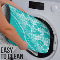 Hawaii Breadfruit Palaka Bathroom Set Polu Opal Maile Lei - Polynesian Pride